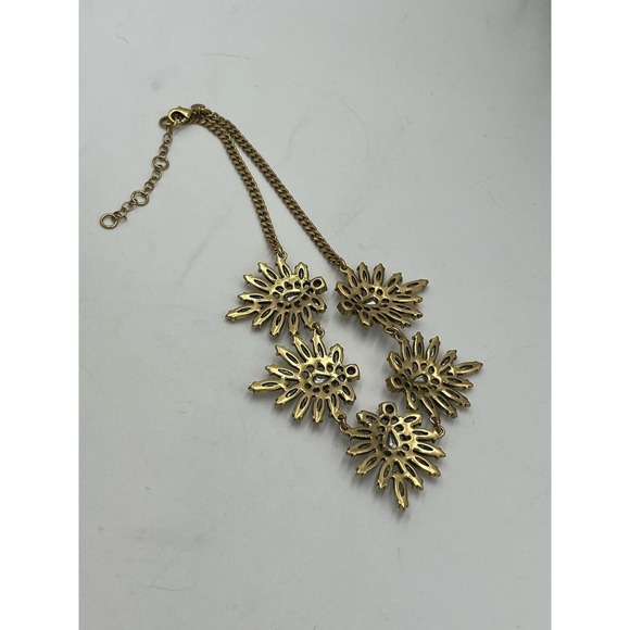 J. Crew‎ Clear Spear Prong Set Faceted Rhinestone Statement Necklace - Picture 13 of 14